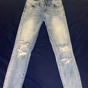 American eagle skinny low rise jeans 0short